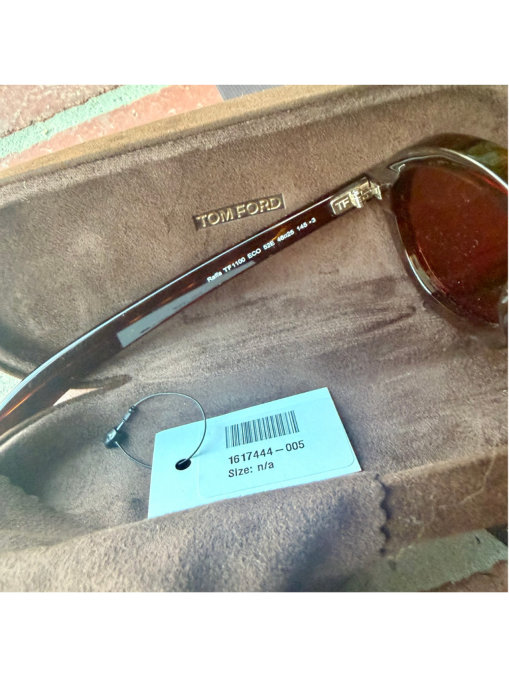 Tom Ford Raffa Sunglasses Round-Frame Tortoiseshell Acetate NWT with Case $520 - Picture 4 of 6
